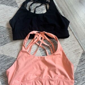 ZYIA Black and Peach Sports Bras